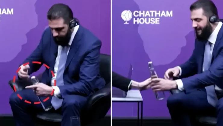 Dünya Bu Görüntüyü Konuşuyor: Ahmed Şara Şişe Kapağını Açamayınca Sunucu Devreye Girdi