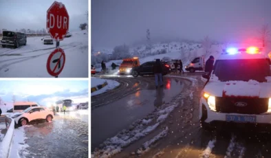 Kastamonu’da Kar Esareti Kazayı Getirdi: 10 Araç Birbirine Girdi!