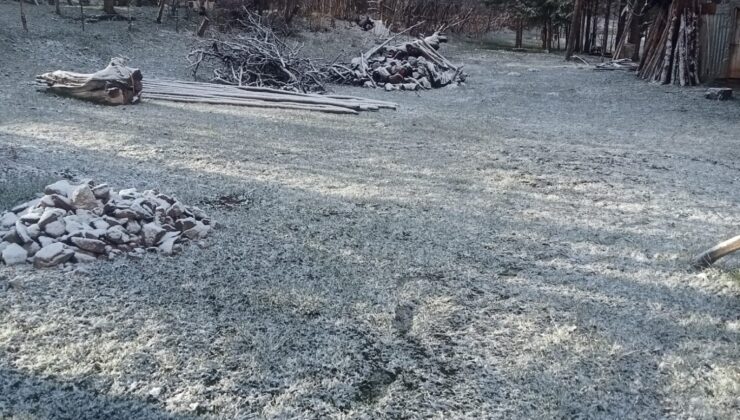 Giresun Şebinkarahisar’da Nisan Ayında Kar Sürprizi Güney Köyü Beyaza Büründü