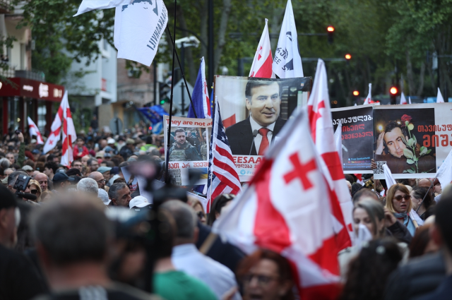 Gürcistan hükümet karşıtı protesto