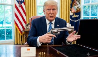 ABD Başkanı Trump Kendisine Verilen Özel Hediyeyi Gösterdi: Avrupa Liderlerine Sert Gönderme