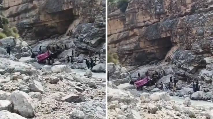 Katliam Gibi Kaza! Seyir Halindeki Yolcu Otobüsü Metrelerce Yüksekten Uçuruma Çakıldı