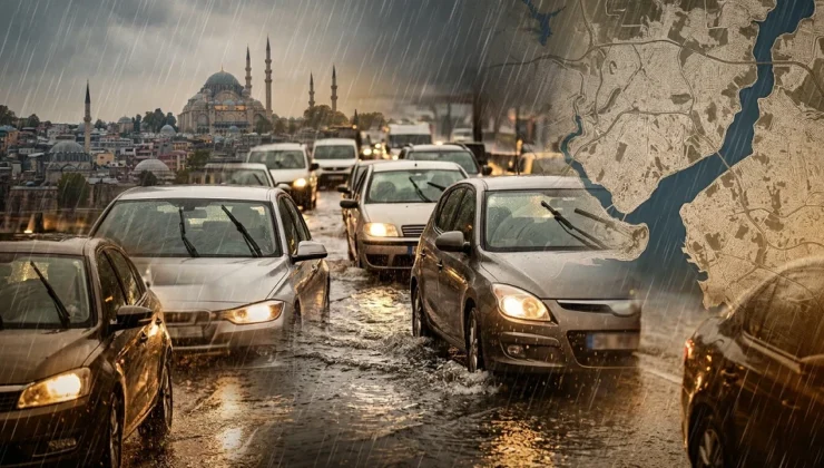 İstanbul’da Gökyüzü Aniden Karardı: Birçok İlçede Yollar Göle Döndü!