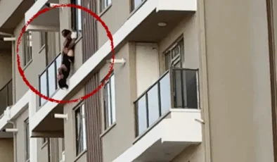 Aksaray’da Dehşet Anları: 7. Katta Ayaklarından Tutularak Son Anda Kurtarıldı
