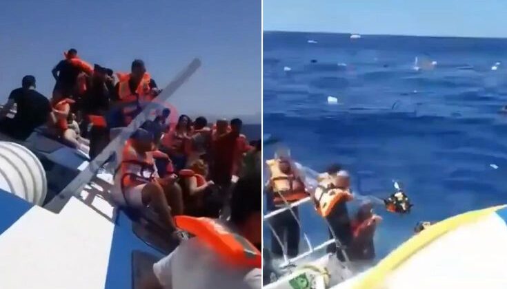Girne Açıklarında Can Pazarı: Yolcu Gemisi Alabora Oldu, Dehşet Anları Kamerada