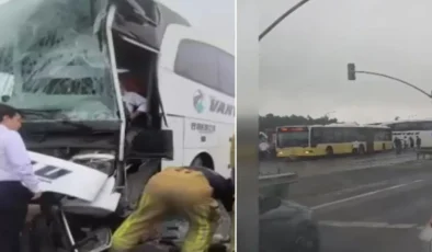 İki Otobüs Şiddetle Çarpıştı: Bölgeye Çok Sayıda Ekip Sevk Edildi!