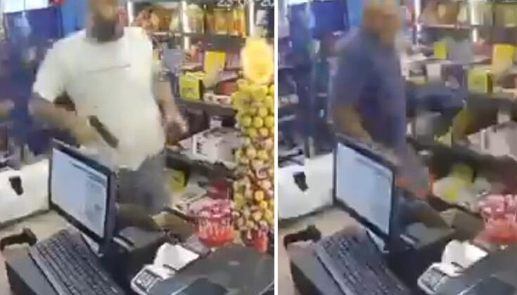 Markette Dehşet Anları Kamerada: Silahlı Saldırgan Dehşet Saçtı, Çığlıklar İçinde Kaçmaya Çalıştı!