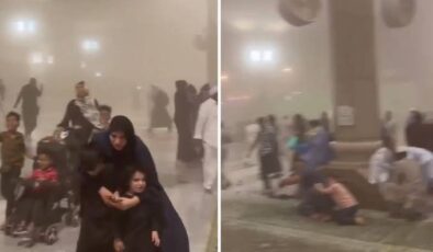 Medine’de Şiddetli Kum Fırtınası Paniği: Kutsal Mekanda Görüş Mesafesi Sıfıra İndi