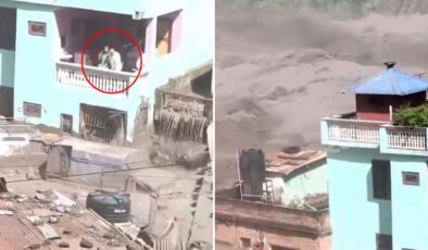 Nepal’de Dehşet Anları: Çatıda Mahsur Kalan Aile Sel Sularına Gömülmekten Son Anda Kurtuldu!