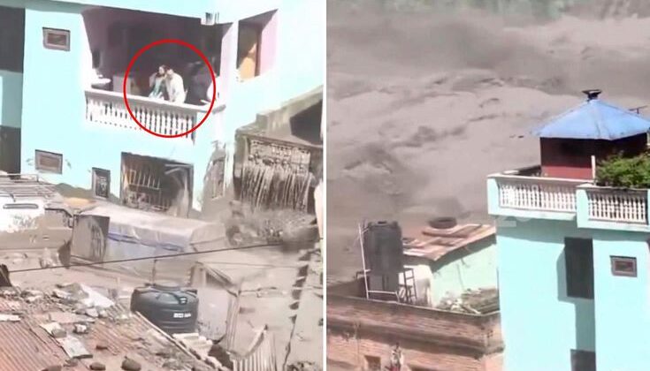 Nepal’de Dehşet Anları: Çatıda Mahsur Kalan Aile Sel Sularına Gömülmekten Son Anda Kurtuldu!