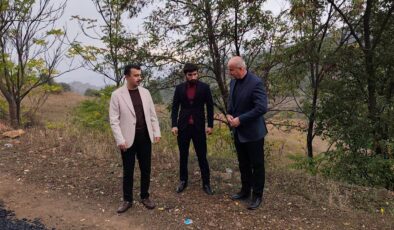 Sahaya İnen İlçe Protokolü Ulaşım Yatırımlarını Yerinde Denetledi.