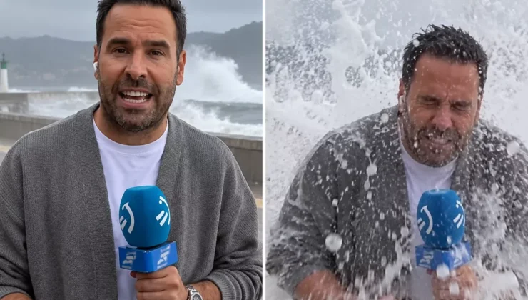 Canlı Yayında Dehşet Anları: Dev Dalga TV Ekibini Yuttu.